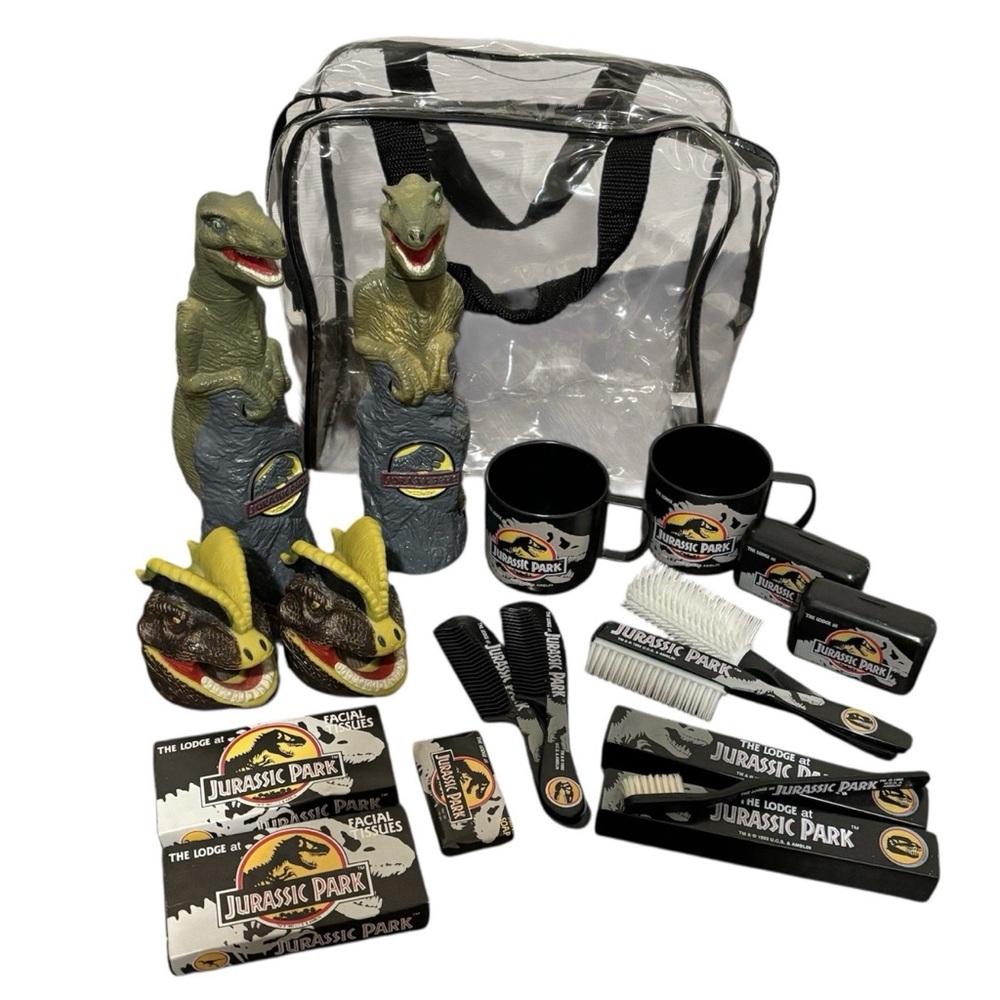 Vintage 90s Jurassic Park Deluxe Travel Pack Bathroom Toiletry Set
